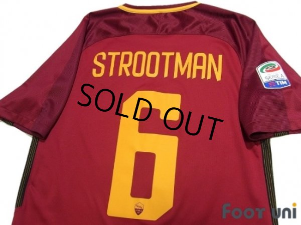 Photo4: AS Roma 2017-2018 Home Shirt #6 Strootman Serie A Tim Patch/Badge (4)