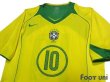 Photo3: Brazil 2004 Home Shirt #10 Ronaldinho (3)