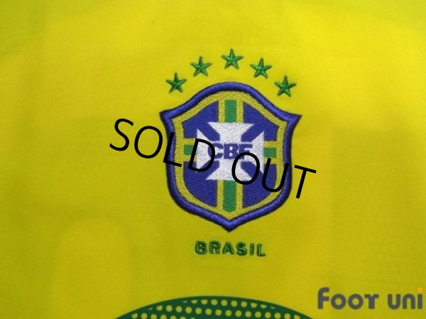 Photo6: Brazil 2004 Home Shirt #10 Ronaldinho (6)