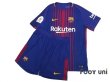 Photo1: FC Barcelona 2017-2018 Home Authentic Shirts and shorts Set #8 A.Iniesta Copa Delrey Patch/Badge (1)