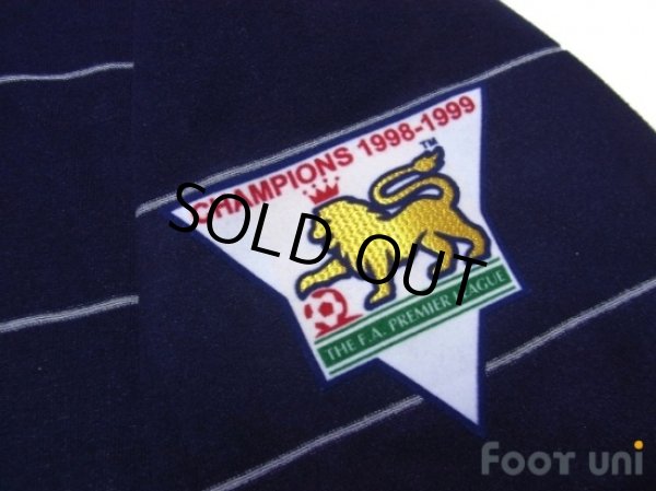 Photo7: Manchester United 1999-2000 Away Shirt #7 Beckham Champions 1998-1999 The F.A. Premier League Patch/Badge (7)