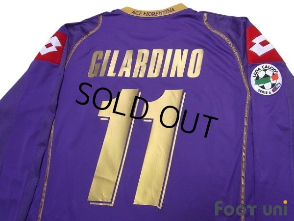 Photo4: Fiorentina 2008-2009 Home Long Sleeve Shirt #11 Gilardino Lega Calcio Serie A Tim Patch/Badge (4)
