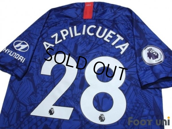 Photo4: Chelsea 2019-2020 Home Shirt #28 Azpilicueta Premier League Patch/Badge (4)