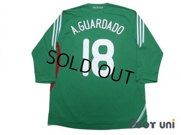 Photo2: Mexico 2008-2009 Home Three quarter sleeve Shirt #18 Andres Guardado (2)