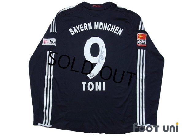 Photo2: Bayern Munchen2008-2009 Away Player Long Sleeve Autographed Shirt #9 Toni Bundesliga Patch/Badge (2)
