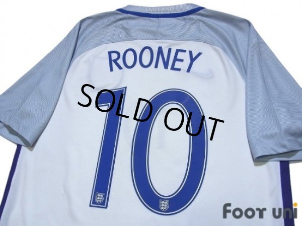 Photo4: England Euro 2016 Home Shirt #10 Rooney (4)