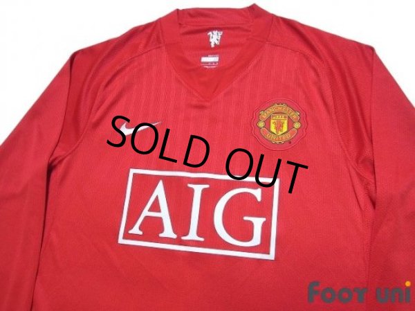 Photo3: Manchester United 2007-2009 Home Long Sleeve Shirt #8 Anderson (3)