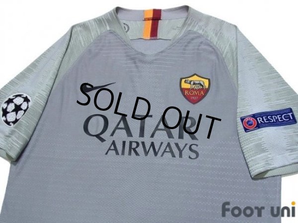 Photo3: AS Roma 2018-2019 Away Authentic Shirt #9 Edin Dzeko Champions League Patch/Badge (3)