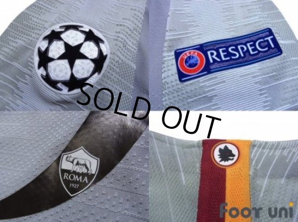 Photo8: AS Roma 2018-2019 Away Authentic Shirt #9 Edin Dzeko Champions League Patch/Badge (8)