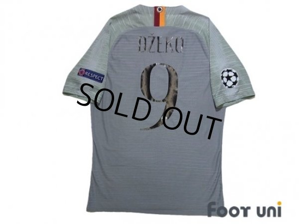 Photo2: AS Roma 2018-2019 Away Authentic Shirt #9 Edin Dzeko Champions League Patch/Badge (2)