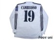 Photo2: Real Madrid 2002-2003 Home Long Sleeve Shirt #19 Cambiasso Centenario Patch/Badge (2)