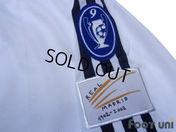 Photo7: Real Madrid 2002-2003 Home Long Sleeve Shirt #19 Cambiasso Centenario Patch/Badge (7)