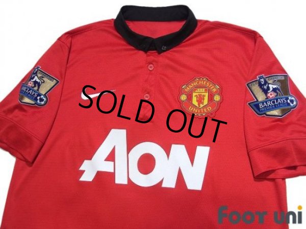 Photo3: Manchester United 2013-2014 Home Shirt #20 van Persie Champions Patch/Badge (3)