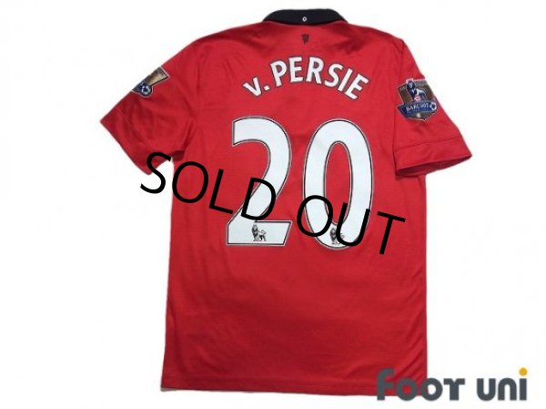 Photo2: Manchester United 2013-2014 Home Shirt #20 van Persie Champions Patch/Badge (2)