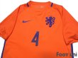 Photo3: Netherlands 2016 Home Shirt #4 Virgil van Dijk (3)