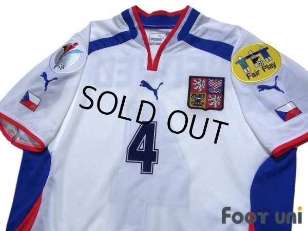 Photo3: Czech Republic Euro 2000 Away Shirt #4 Nedved UEFA Euro 2000 Patch/Badge UEFA Fair Play Patch/Badge (3)