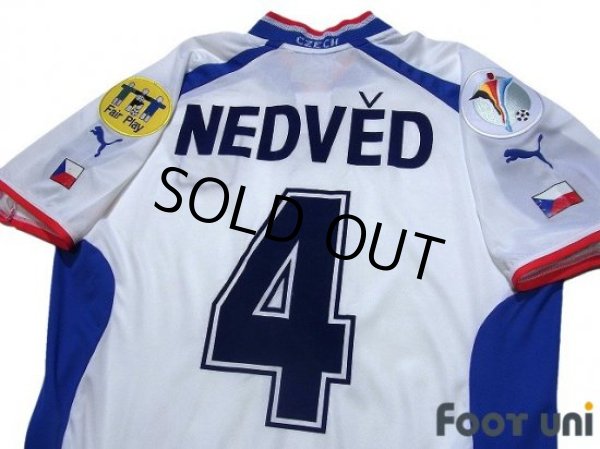 Photo4: Czech Republic Euro 2000 Away Shirt #4 Nedved UEFA Euro 2000 Patch/Badge UEFA Fair Play Patch/Badge (4)