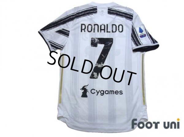 Photo2: Juventus 2020-2021 Home Authentic Shirt and Shorts Set #7 Ronaldo (2)