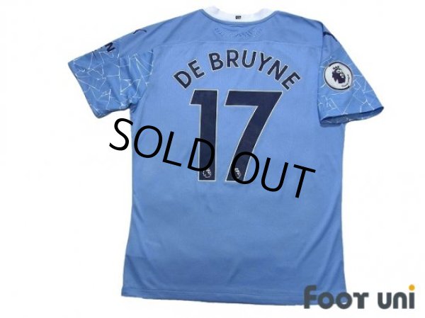 Photo2: Manchester City 2020-2021 Home Authentic Shirt and Shorts Set #17 De Bruyne (2)