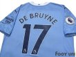 Photo4: Manchester City 2020-2021 Home Authentic Shirt and Shorts Set #17 De Bruyne (4)