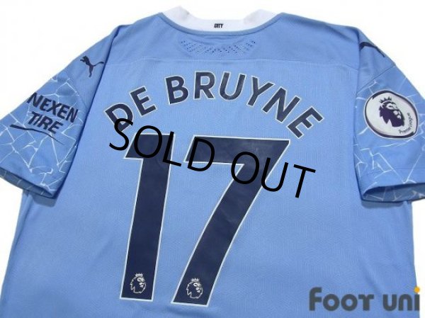 Photo4: Manchester City 2020-2021 Home Authentic Shirt and Shorts Set #17 De Bruyne (4)