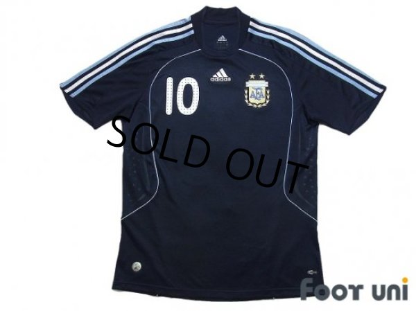 Photo1: Argentina 2008 Away Shirt #10 Riquelme (1)