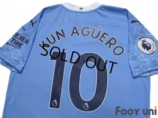 Photo4: Manchester City 2020-2021 Home Shirt #10 Kun Aguero Premier League Patch/Badge (4)