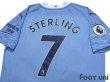 Photo4: Manchester City 2020-2021 Home Authentic Shirt and Shorts Set #7 Sterling (4)
