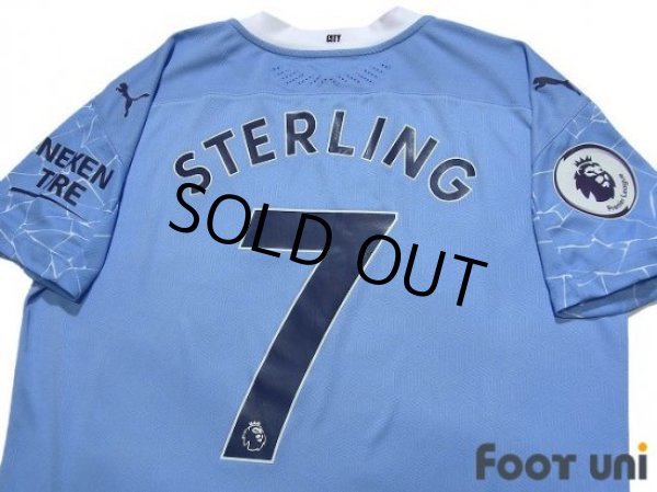 Photo4: Manchester City 2020-2021 Home Authentic Shirt and Shorts Set #7 Sterling (4)
