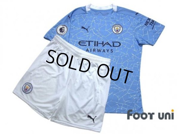 Photo1: Manchester City 2020-2021 Home Authentic Shirt and Shorts Set #7 Sterling (1)