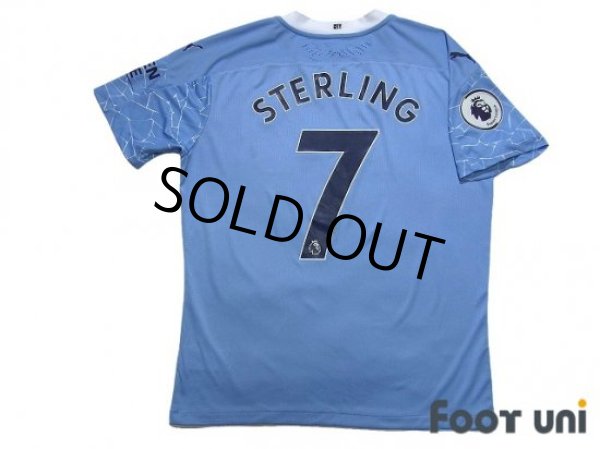 Photo2: Manchester City 2020-2021 Home Authentic Shirt and Shorts Set #7 Sterling (2)
