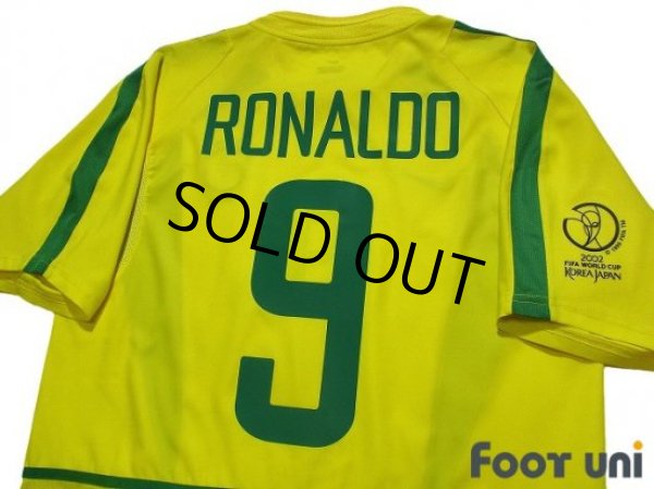 Photo4: Brazil 2002 Home Shirt #9 Ronaldo 2002 FIFA World Cup Korea Japan Patch/Badge (4)