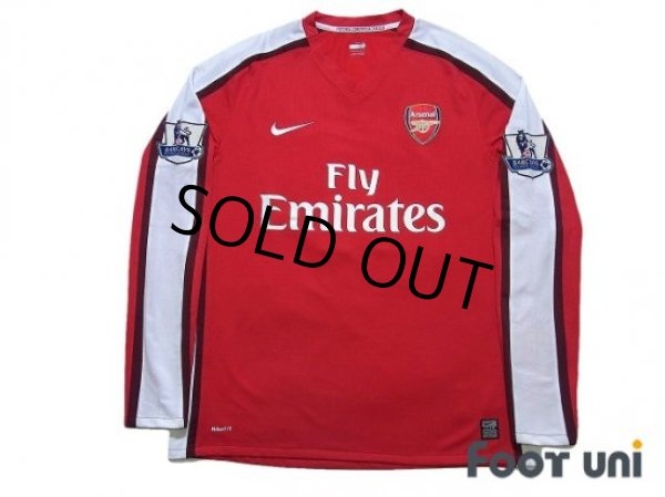 Photo1: Arsenal 2008-2010 Home Long Sleeve Shirt #11 Robin van Persie BARCLAYS PREMIER LEAGUE Patch/Badge (1)