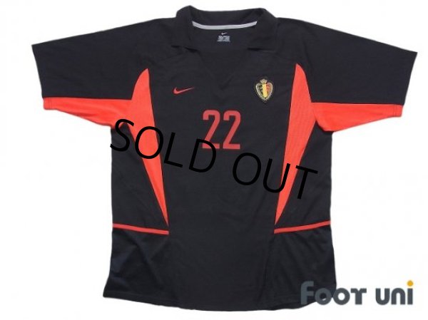 Photo1: Belgium 2002 Away Shirt #22 Mbo Mpenza (1)