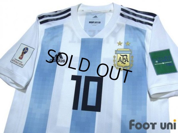 Photo3: Argentina 2018 Home Authentic Shirt #10 Messi FIFA World Cup Russia 2018 Patch/Badge w/tags (3)
