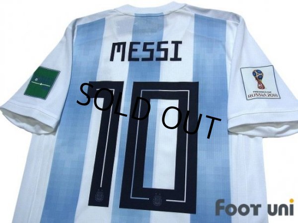 Photo4: Argentina 2018 Home Authentic Shirt #10 Messi FIFA World Cup Russia 2018 Patch/Badge w/tags (4)