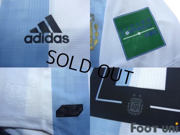 Photo6: Argentina 2018 Home Authentic Shirt #10 Messi FIFA World Cup Russia 2018 Patch/Badge w/tags (6)