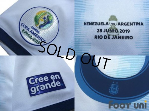 Photo7: Argentina 2019 Home Shirt #10 Messi Copa America Brazil 2019 Patch/Badge w/tags (7)