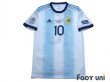 Photo1: Argentina 2019 Home Shirt #10 Messi Copa America Brazil 2019 Patch/Badge w/tags (1)