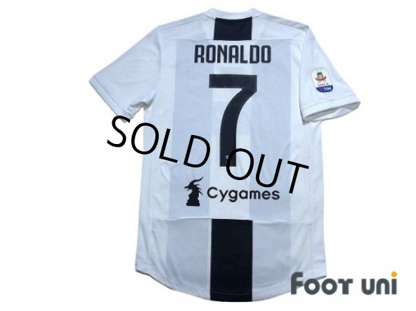 Photo2: Juventus 2018-2019 Home Authentic Shirt #7 Ronaldo (2)
