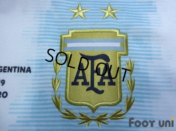 Photo6: Argentina 2019 Home Shirt #10 Messi Copa America Brazil 2019 Patch/Badge w/tags (6)