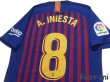 Photo4: FC Barcelona 2018-2019 Home Authentic Shirt #8 Andres Iniesta Last match print La Liga Patch/Badge  (4)