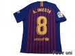 Photo2: FC Barcelona 2018-2019 Home Authentic Shirt #8 Andres Iniesta Last match print La Liga Patch/Badge  (2)