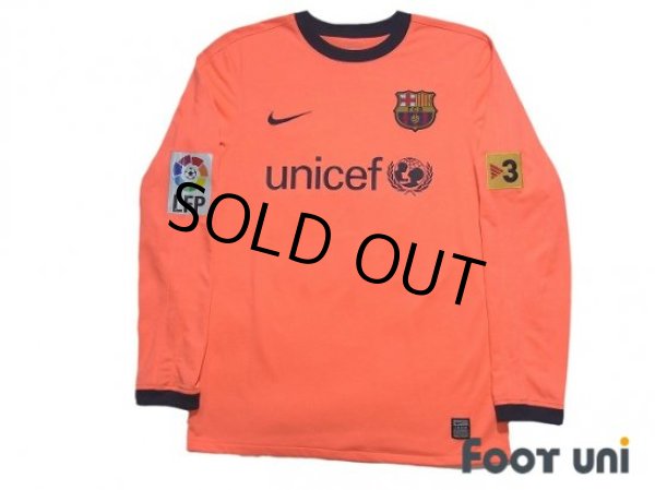 Photo1: FC Barcelona 2009-2010 Away Authentic Long Sleeve Shirt #28 Jonathan Dos Santos LFP Patch/Badge (1)