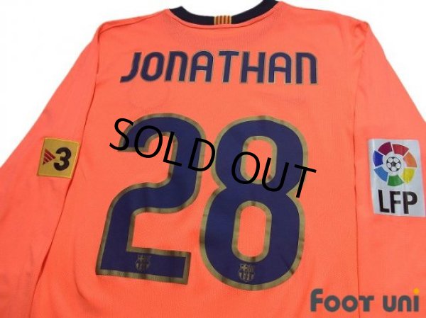 Photo4: FC Barcelona 2009-2010 Away Authentic Long Sleeve Shirt #28 Jonathan Dos Santos LFP Patch/Badge (4)