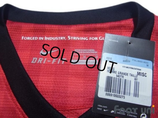 Photo5: Manchester United 2012-2013 Home Authentic Long Sleeve Shirt #11 Giggs w/tags (5)