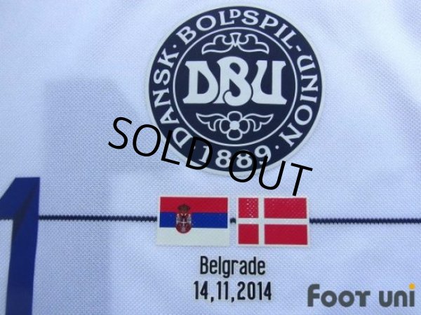 Photo6: Denmark 2014 Away Authentic Long Sleeve Shirt #11 Bendtner (6)