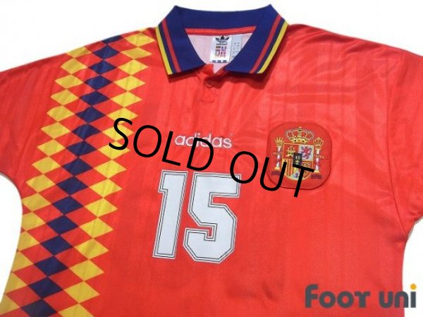 Photo3: Spain 1994 Home Reprint Shirt #15 (3)