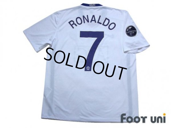 Photo2: Manchester United 2008-2009 Away Shirt #7 Ronaldo CL final embroidery (2)