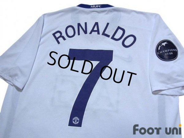 Photo4: Manchester United 2008-2009 Away Shirt #7 Ronaldo CL final embroidery (4)